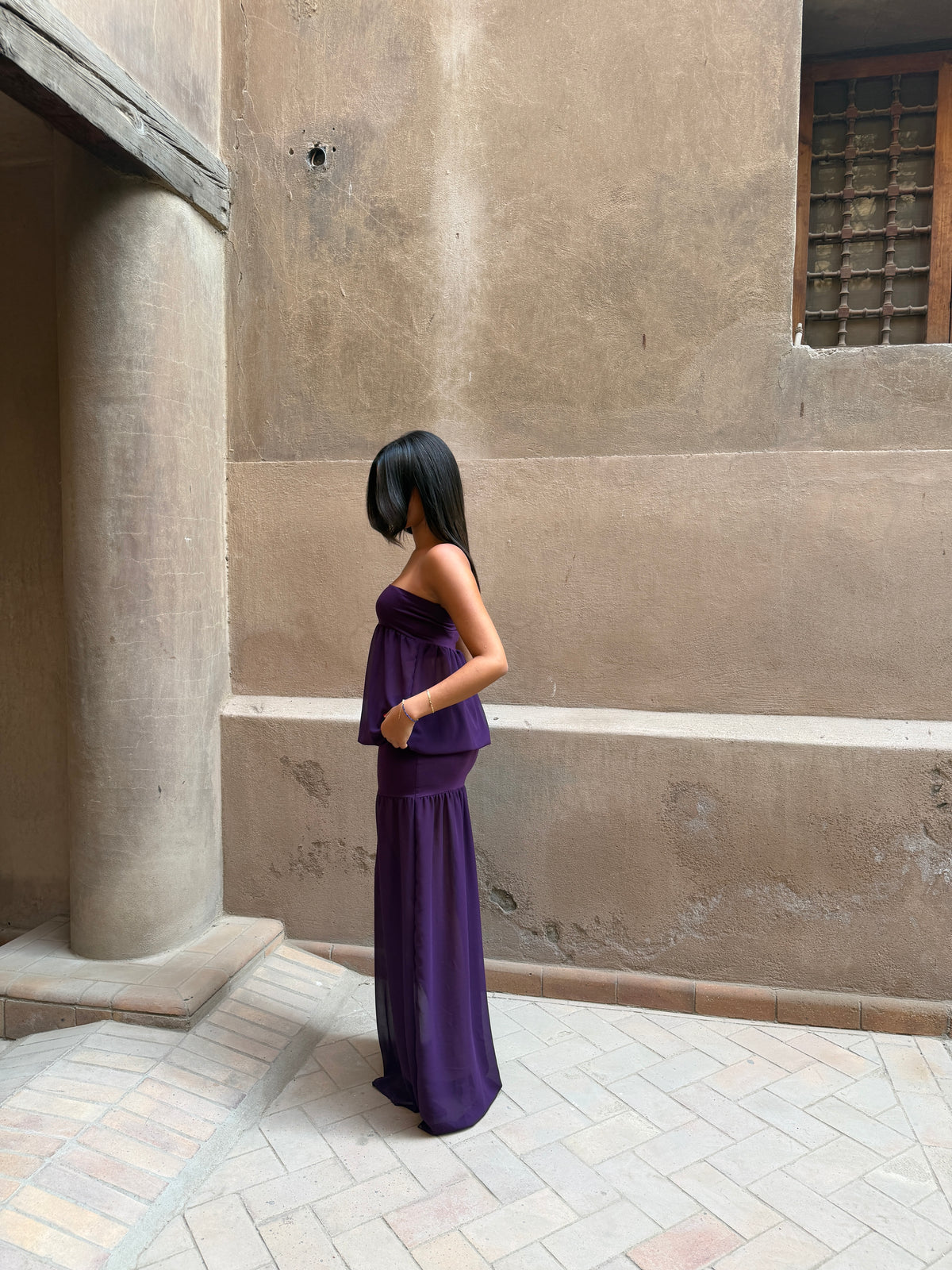 Malak Maxi Dress in Purple