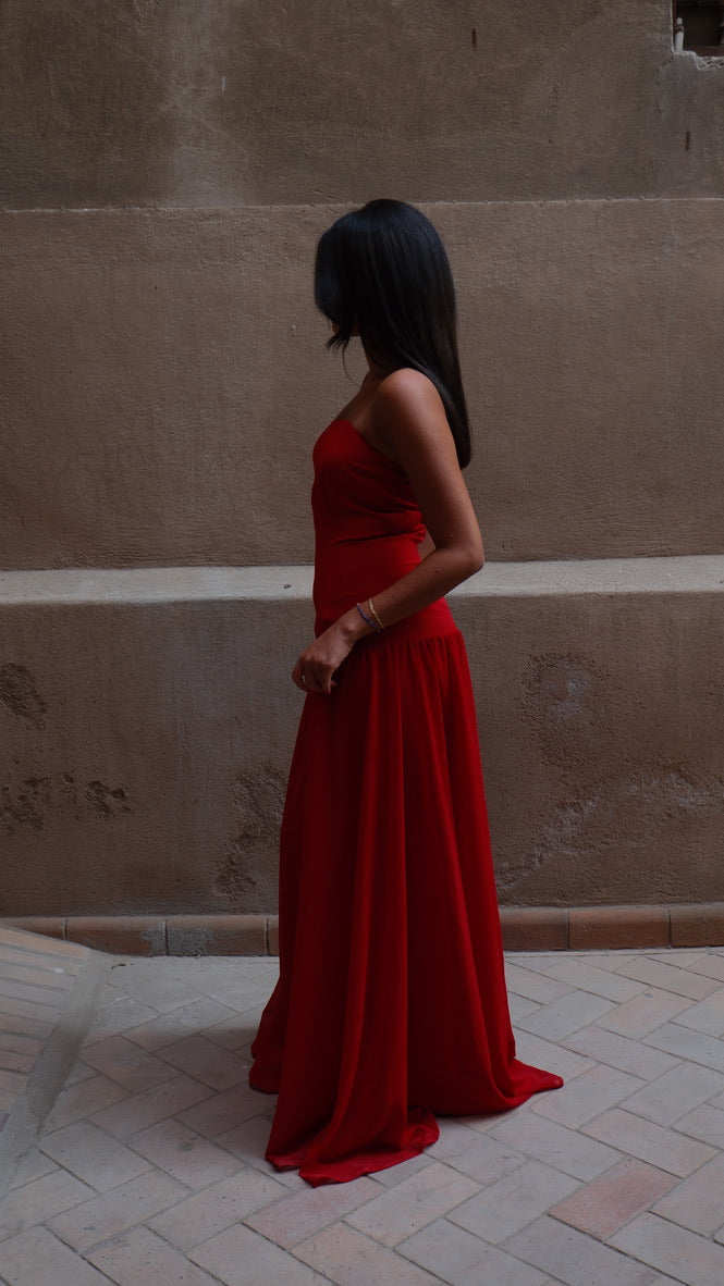 Mila Maxi Dress in Red