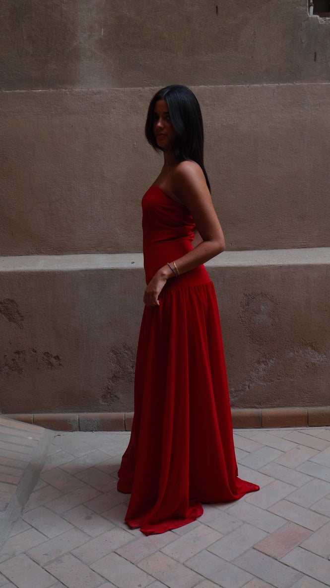 Mila Maxi Dress in Red