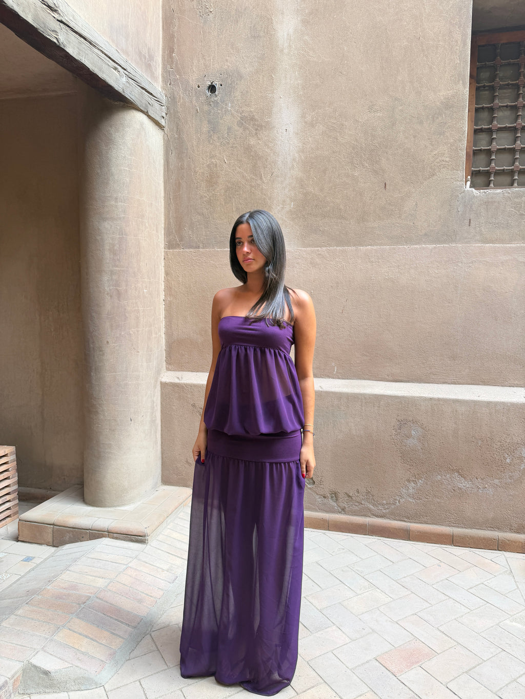 Malak Maxi Dress in Purple