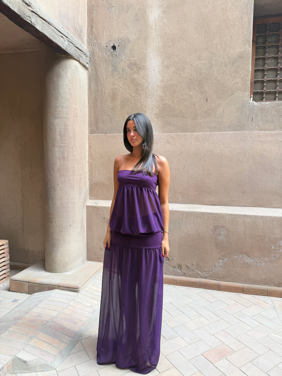 Malak Maxi Dress in Purple