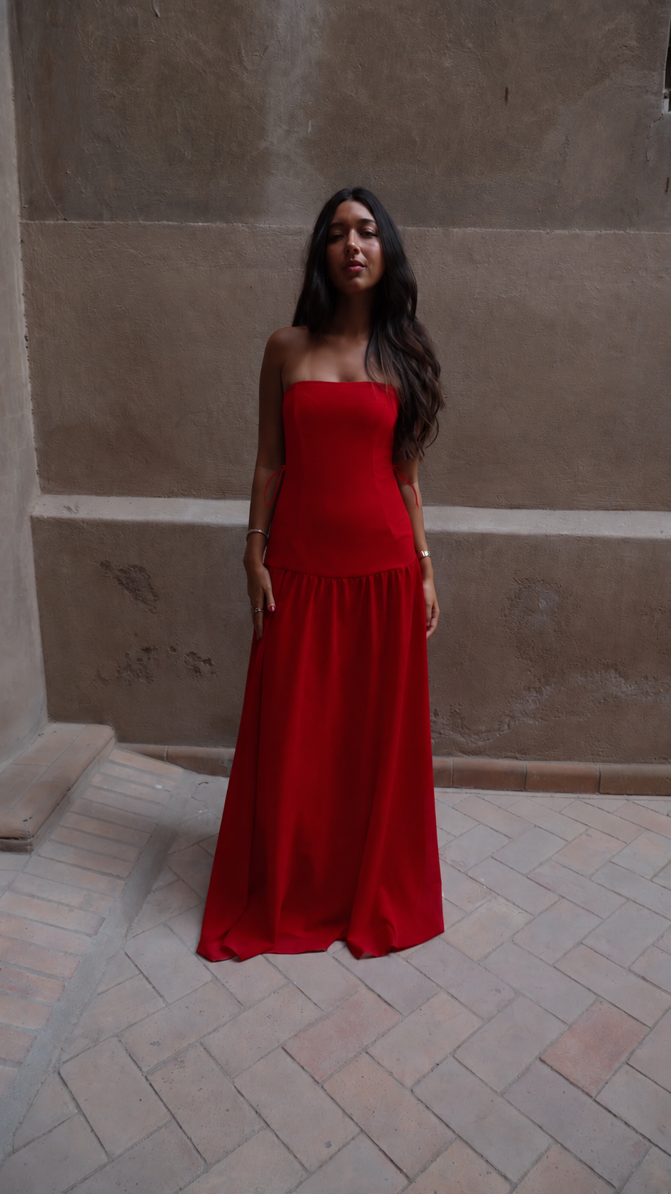 Mila Maxi Dress in Red