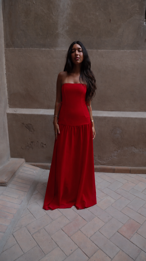 Mila Maxi Dress in Red