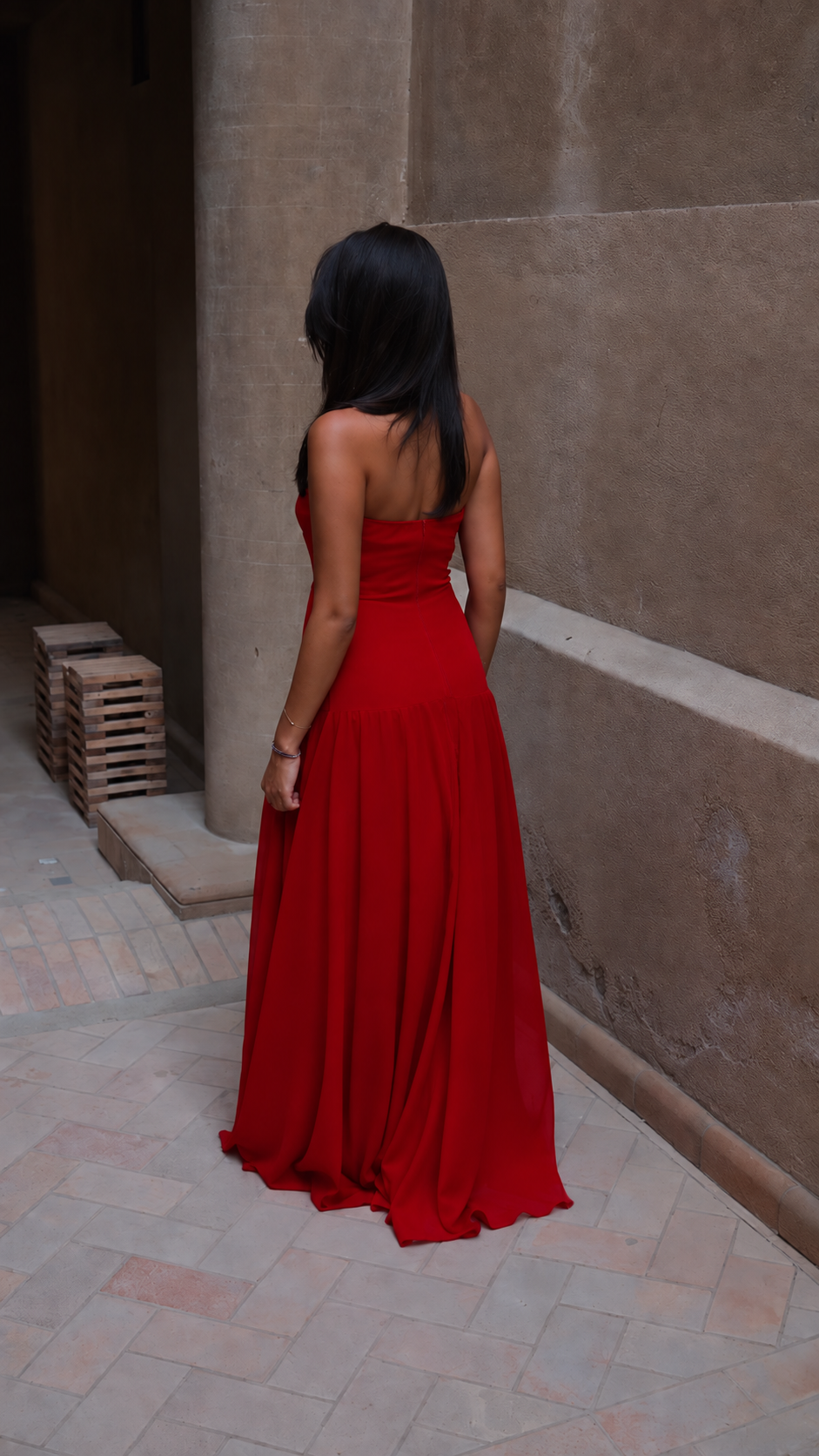 Mila Maxi Dress in Red