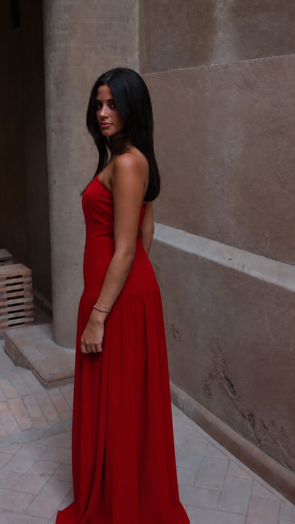 Mila Maxi Dress in Red